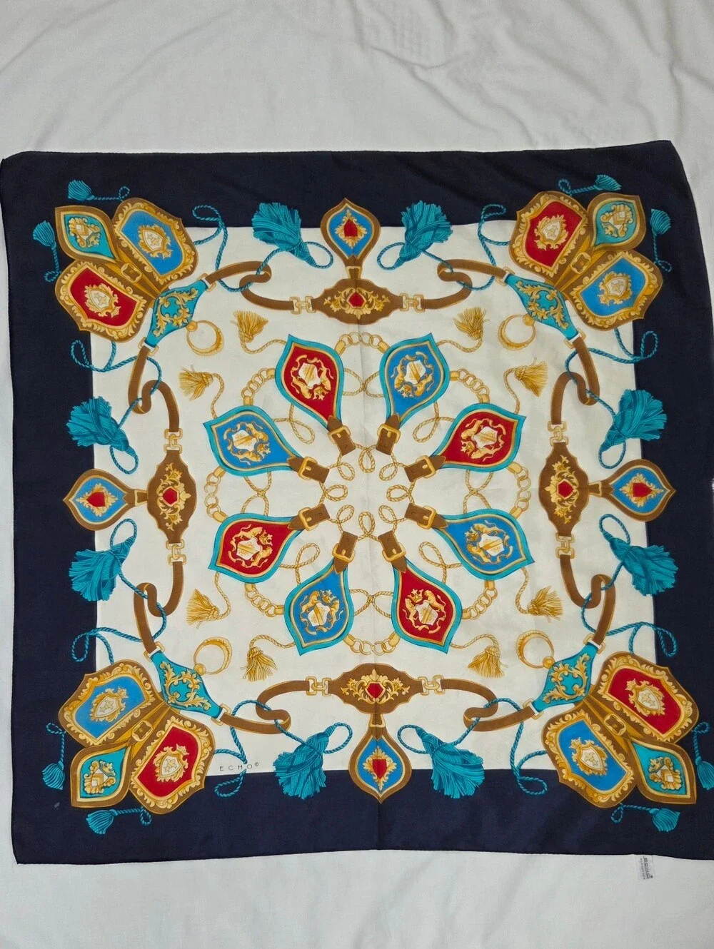 Vintage Echo Silk Square Scarf